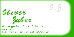 oliver zuber business card